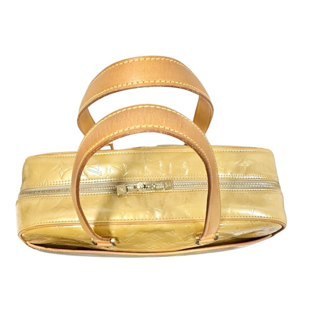 Louis Vuitton Beige Yellow Vernis & Vachetta Leather Sutton Briefcase Tote - Picture 3 of 14